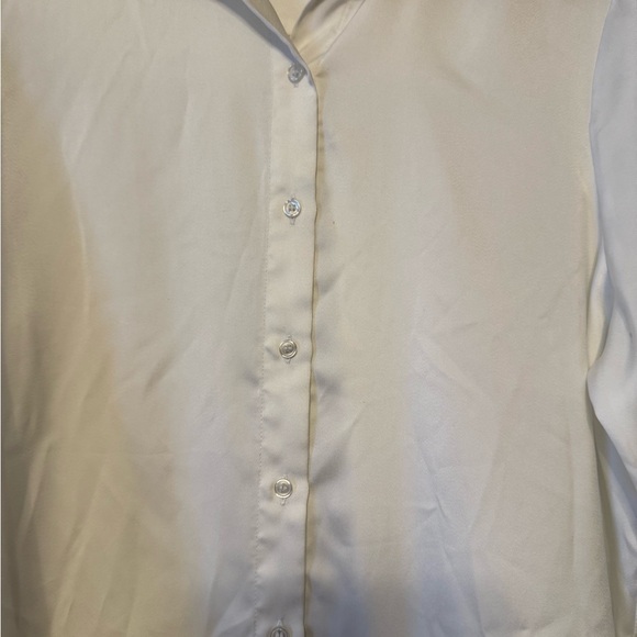 H&M Elegant Ivory Satin Shirt - Picture 3 of 7